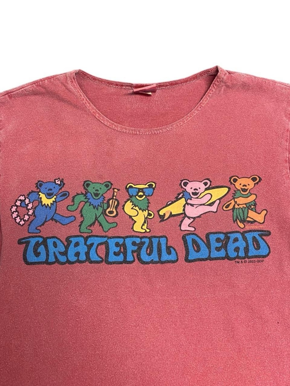 Grateful Dead Dancing Bears Paradise Red Dye T Shirt Small